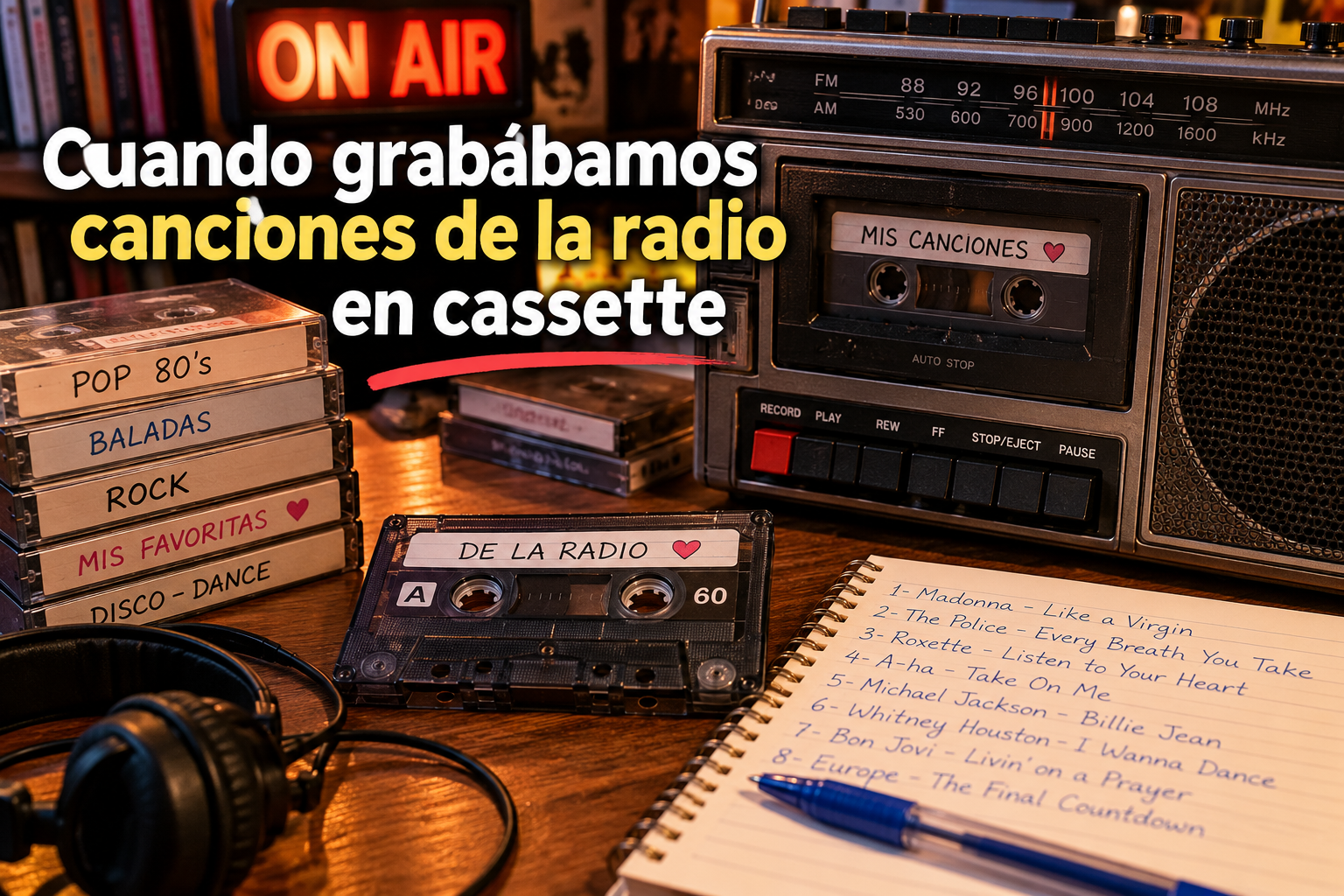 Grabar canciones de la radio